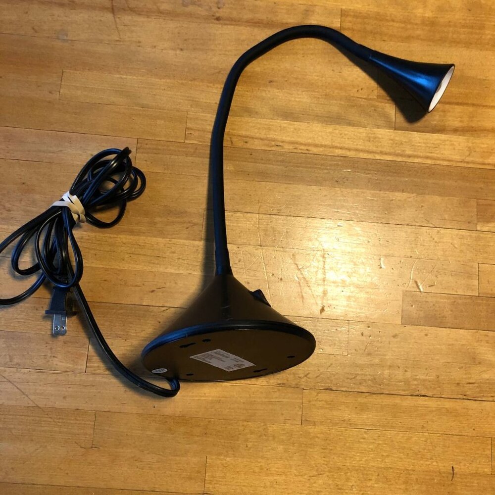 Sunbeam Bendable Gooseneck Flexible LED Desk Lamp Black
